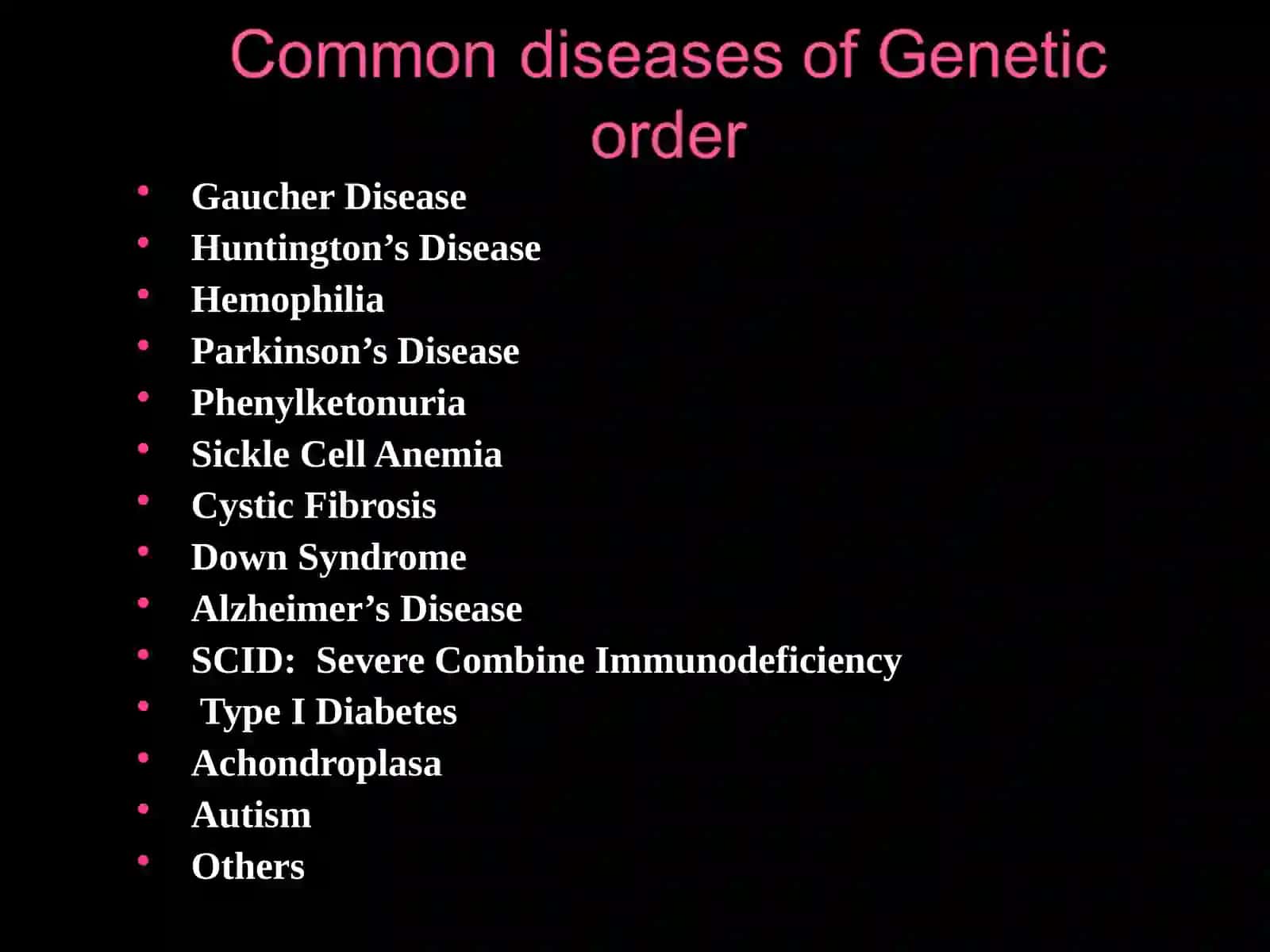 Genetic Disorders Types 2