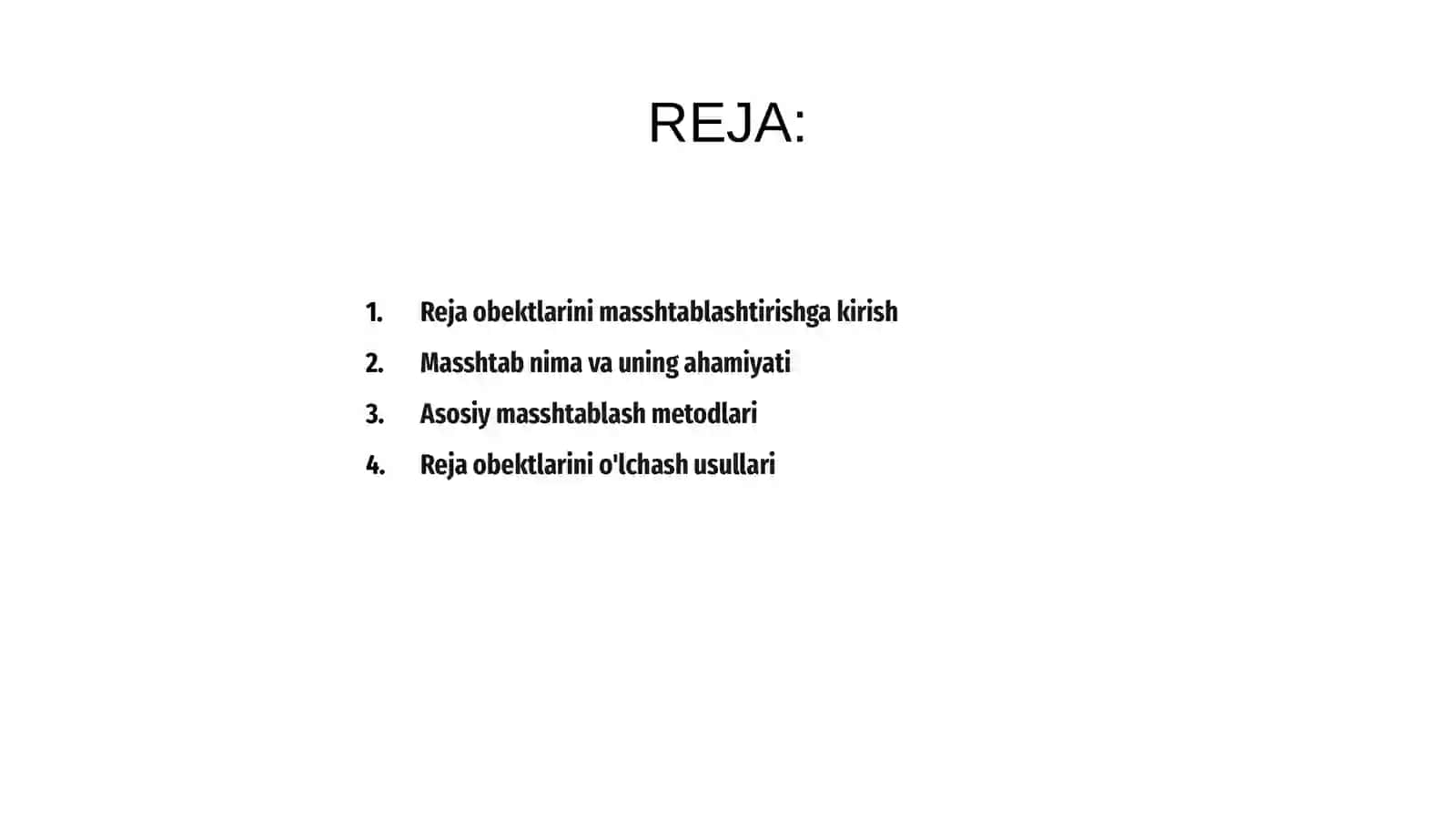 Reja obektlarini masshtablashtirish 2