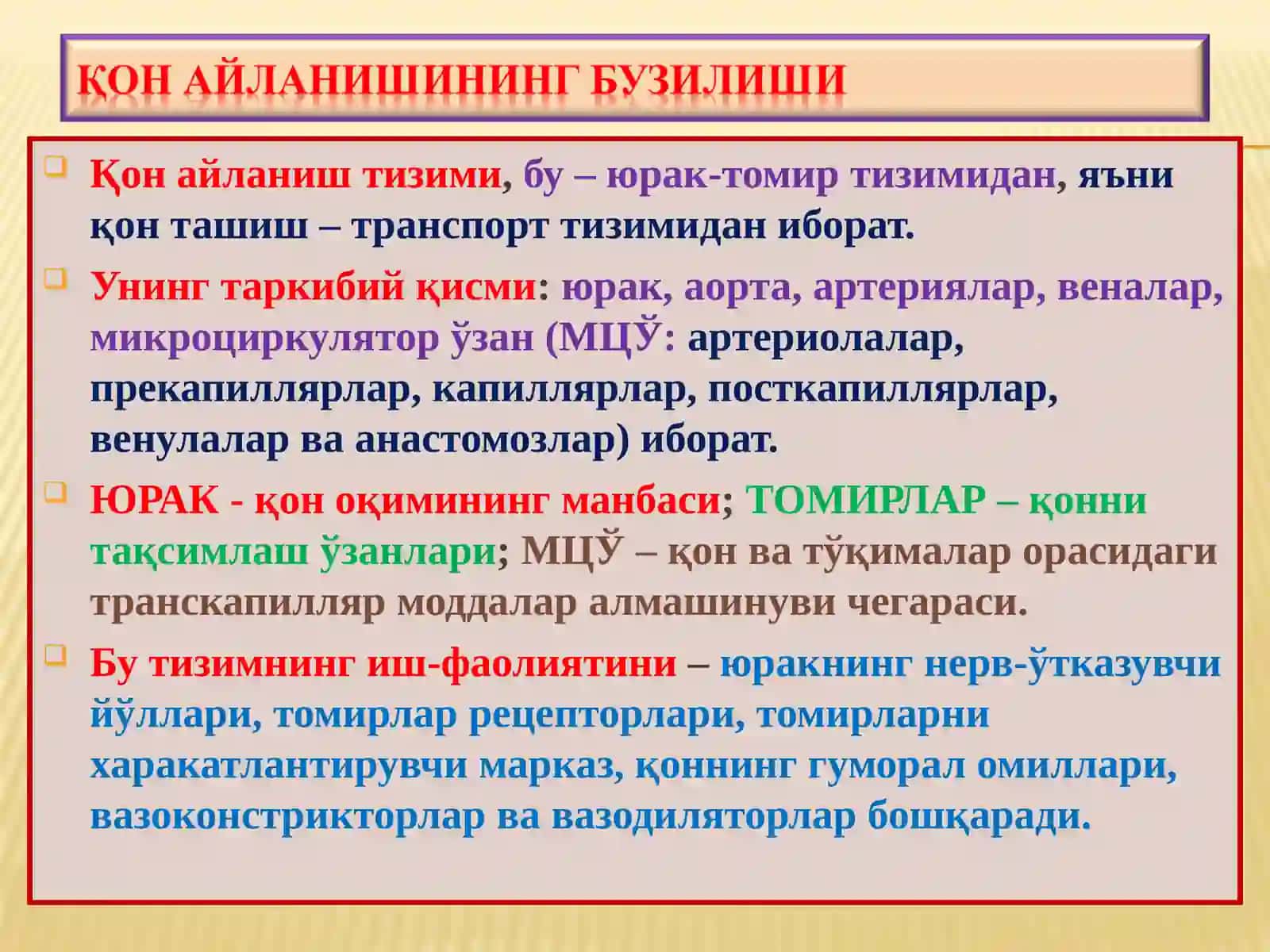 Қон айланиш тизими 2