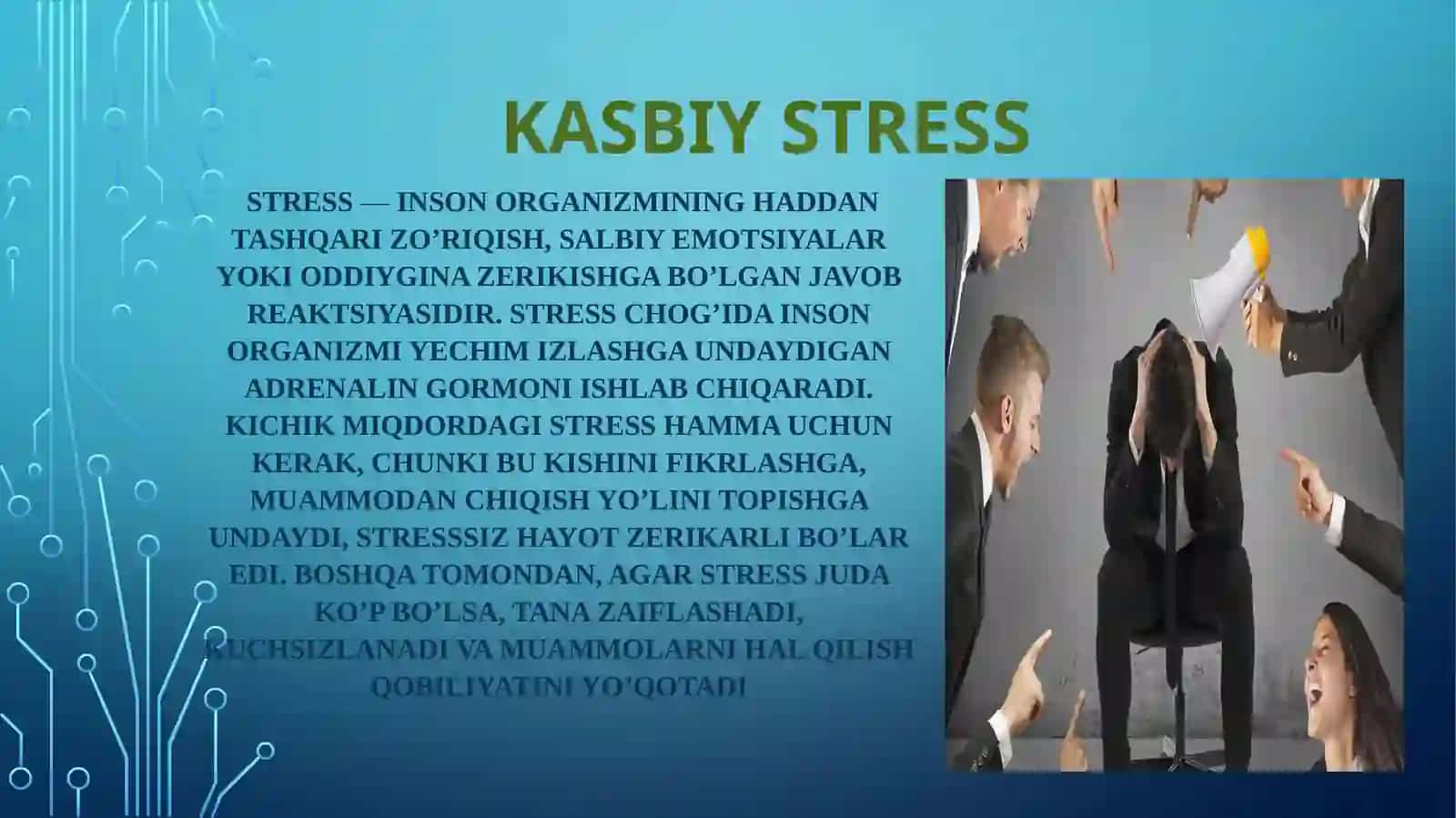 Kasbiy stress 2