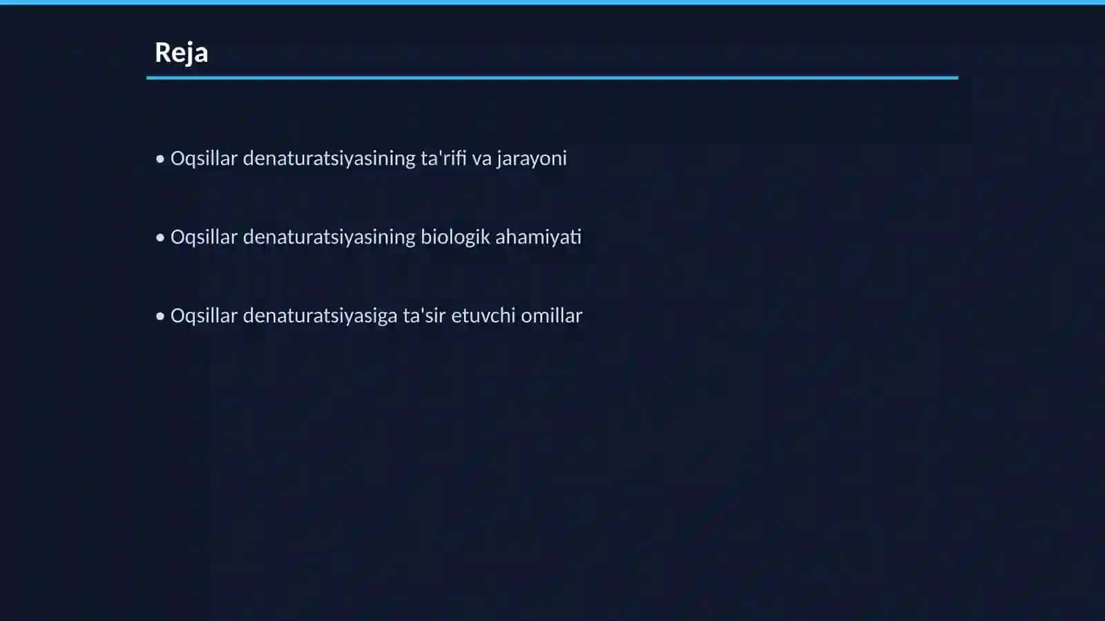 Oqsillar denaturatsiyasi va uning biologik ahamiyati 2
