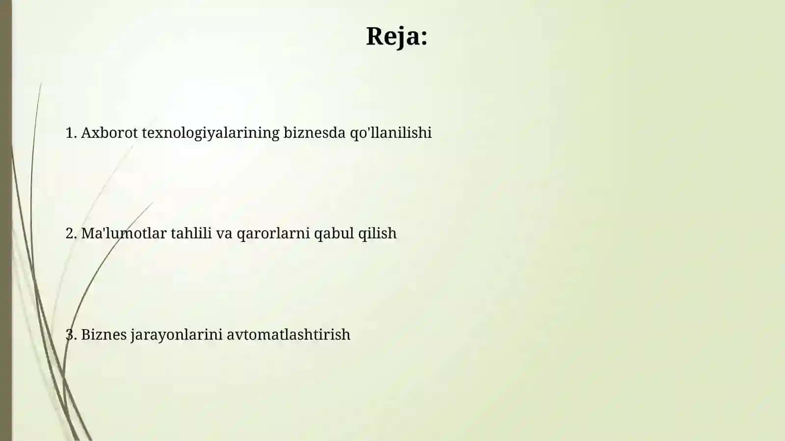 Axborot texnologiyalariningbiznesdaqo'llanilishi 2