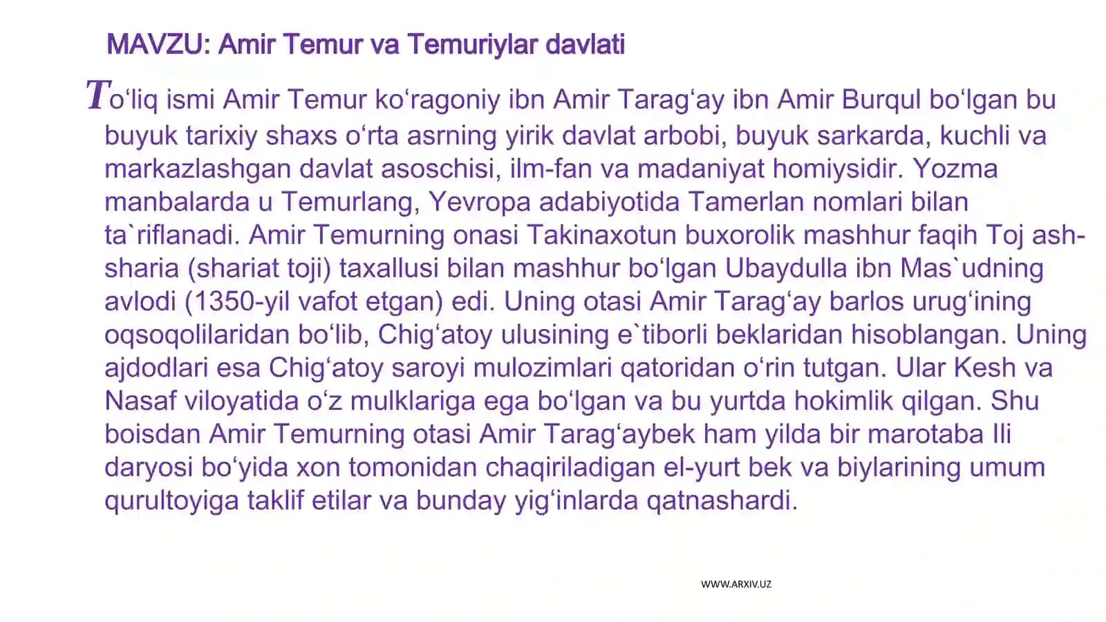 Amir Temur va Temuriylar davlati, temuriylar saltanatida davlat boshqaruvi tartiblari 2