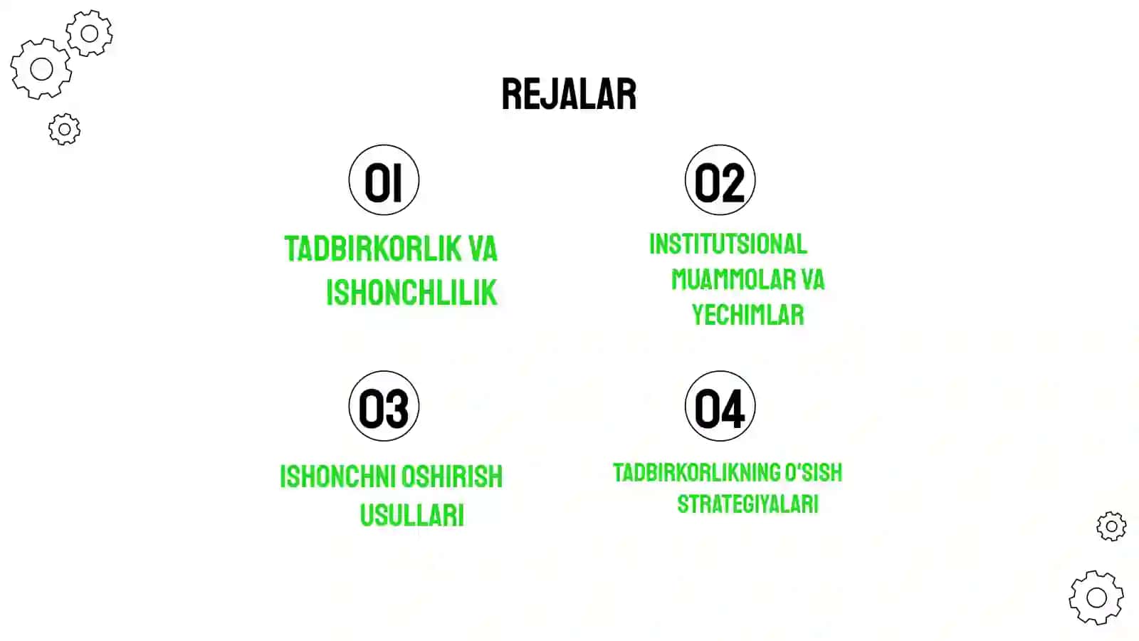 Institutsional ishonchsizlik sharoitida tadbirkorlik faoliyatining rivojlanish muammolari 2