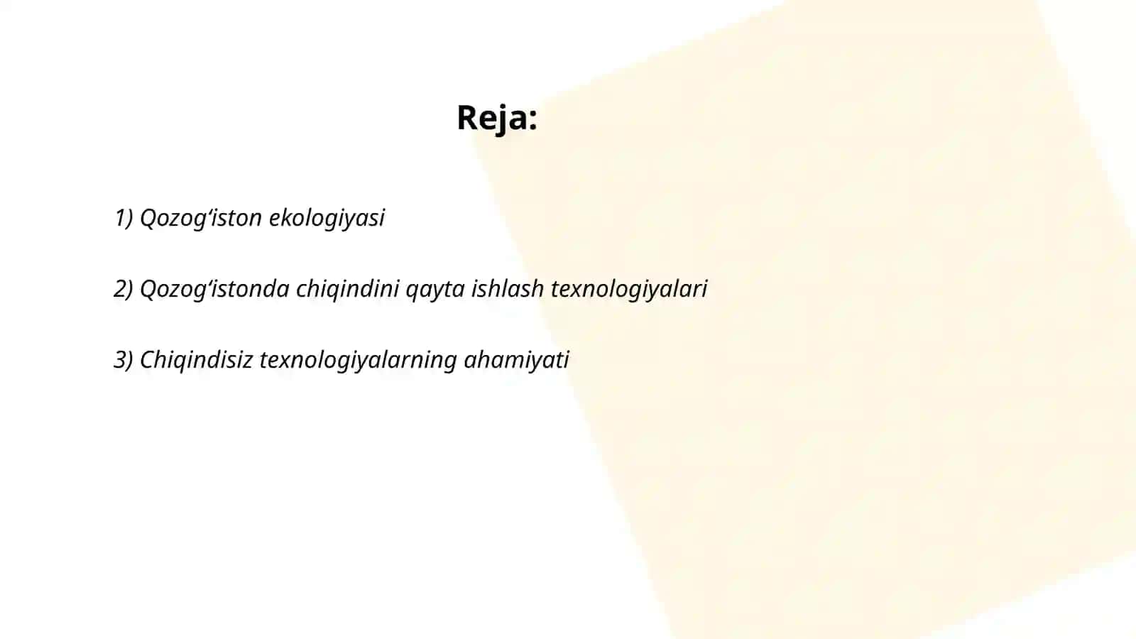 Qozogʻistonda chiqindisiz va kam chiqindili texnologiya 2