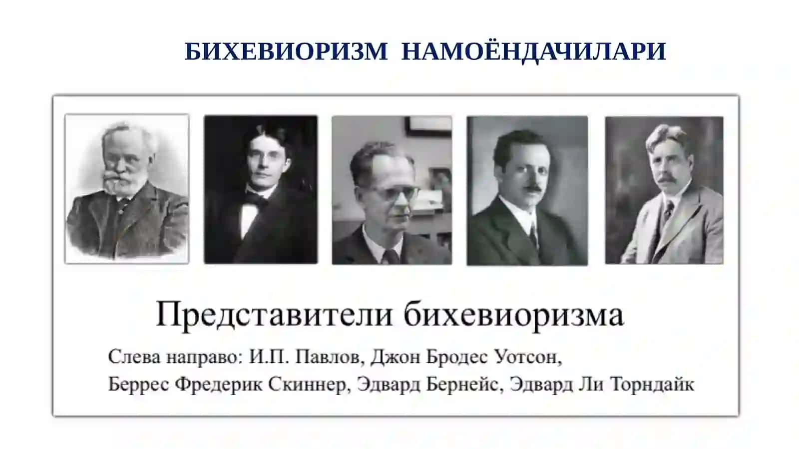 БИХЕВИОРИЗМ ТАЪЛИМОТИ 2