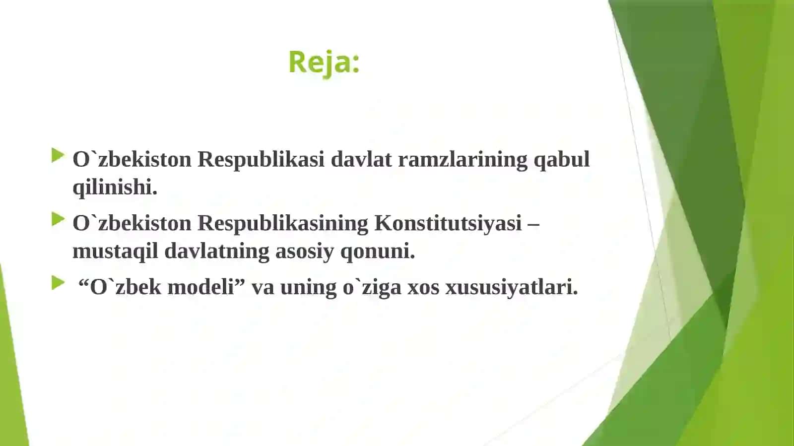 O`zbekiston tanlagan mustaqil rivojlanish yo‘li va uning ahamiyati 2