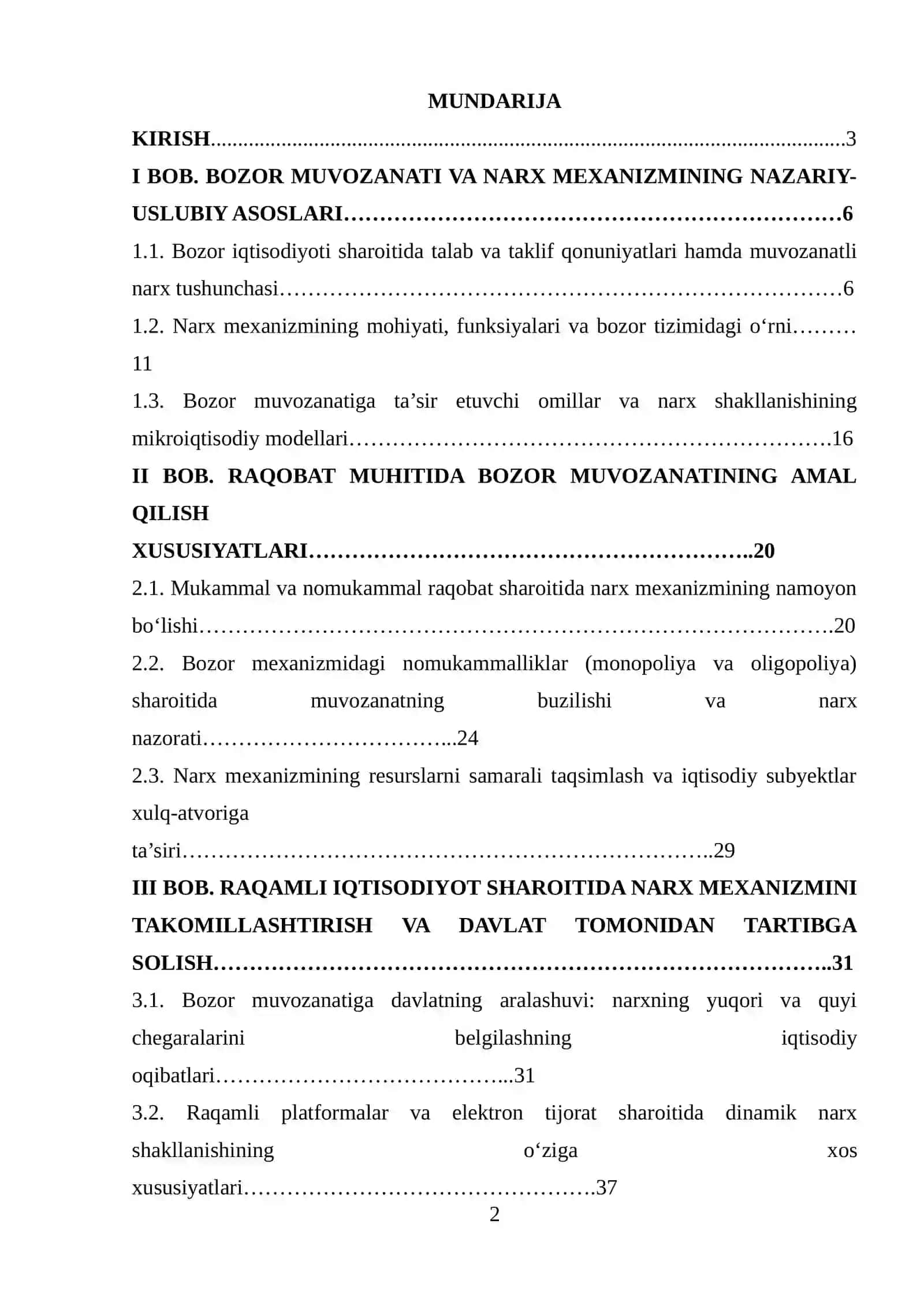 BOZOR MUVOZANATI VA NARX MEXANIZMINING NAZARIY-USLUBIY ASOSLARI 2