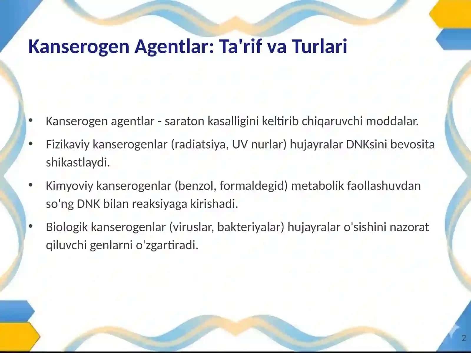 Kanserogen Agentlar va O'sma Immuniteti: Hujayralar Darajasidagi O'zaro Ta'sirlar 2