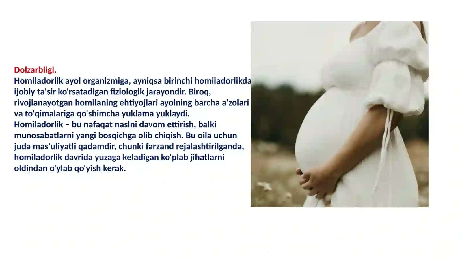 Fiziologik homiladorlikda hamshiralik parvarishi (1-variant) 2