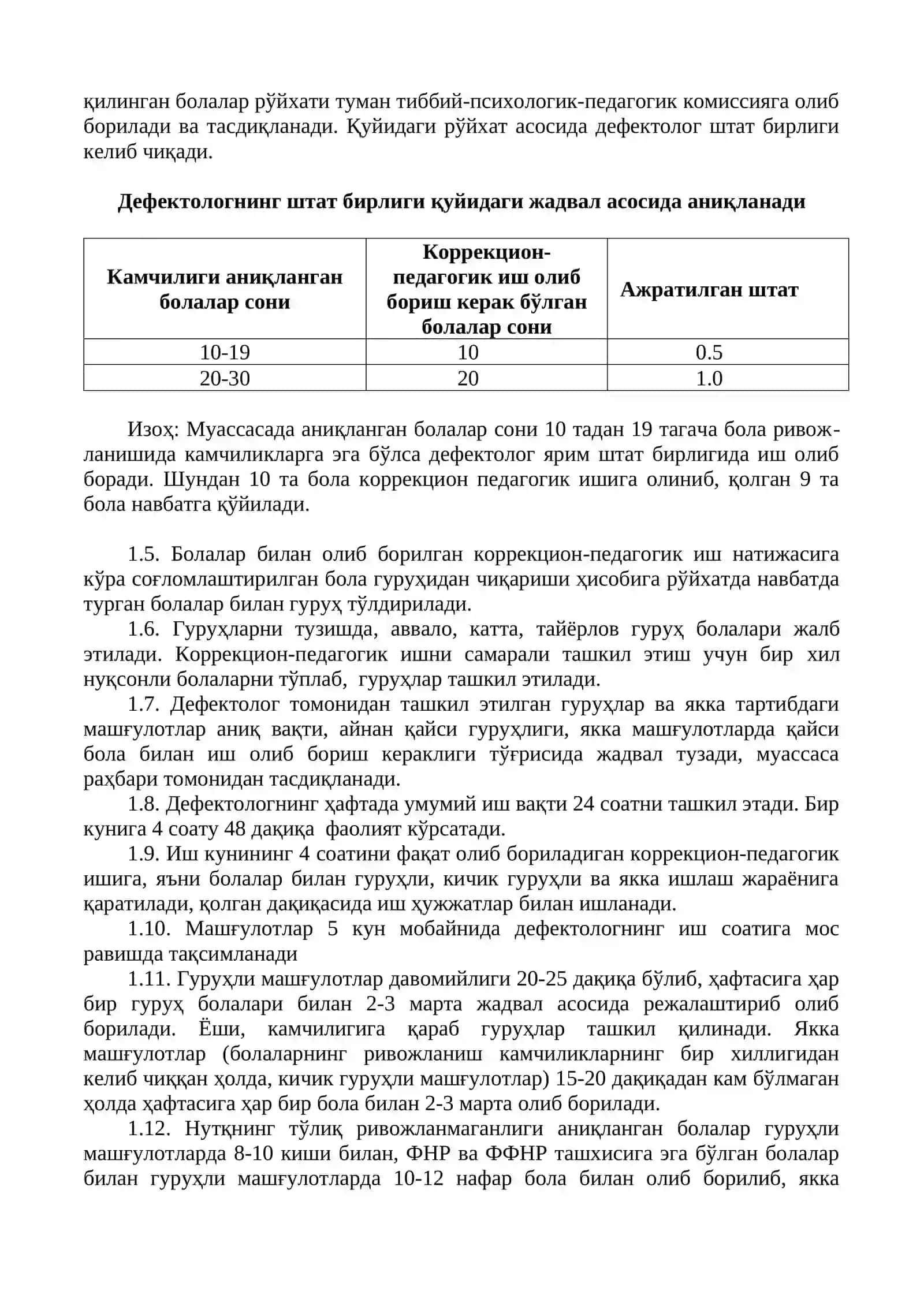 Мазкур Йўриқнома мактабгача таълим муассасаларидаги дефектолог (логопед) ларнинг ишини ташкил этиш бўйича маълумот беради 2