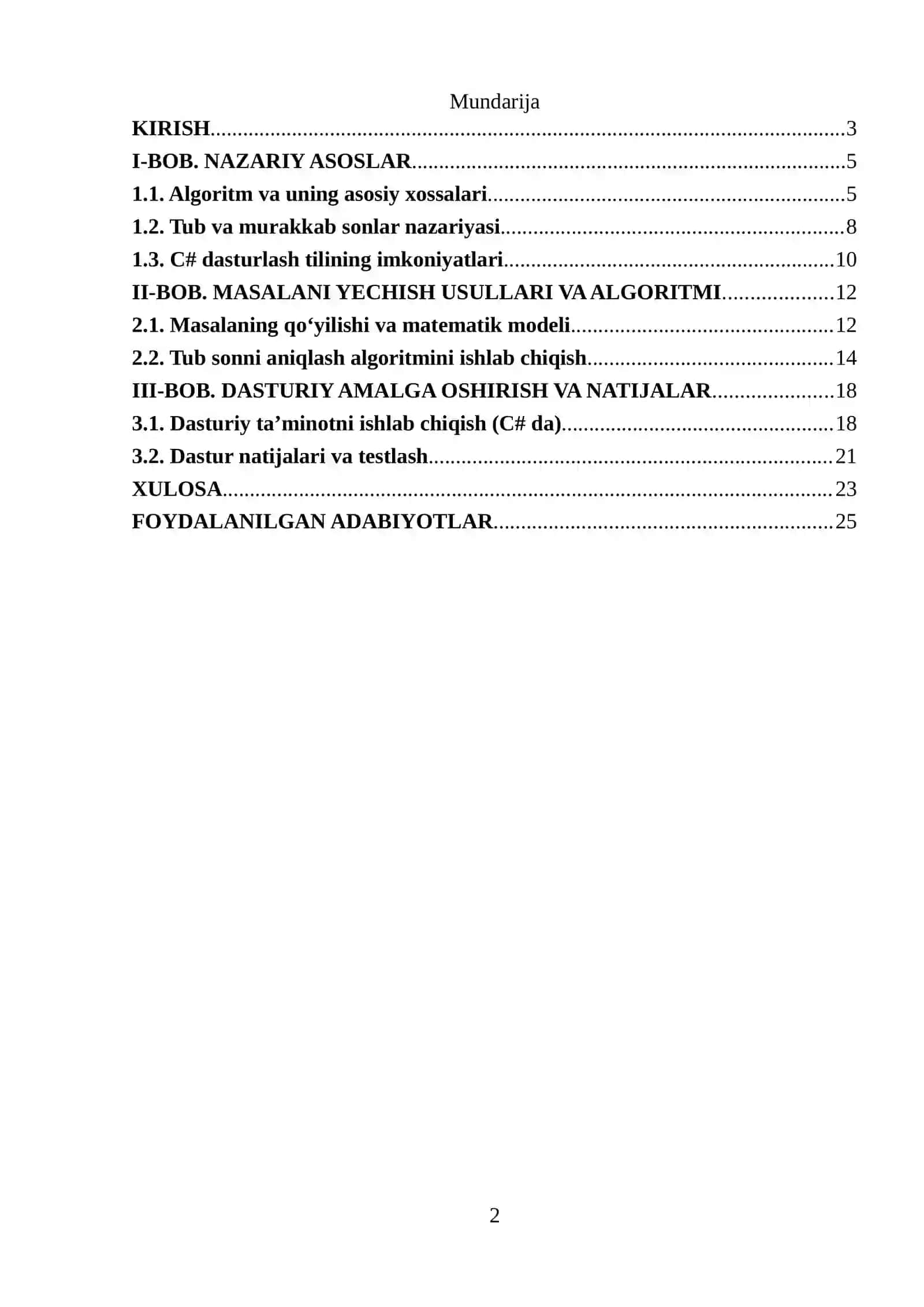 Algoritm va uning asosiy xossalari 2