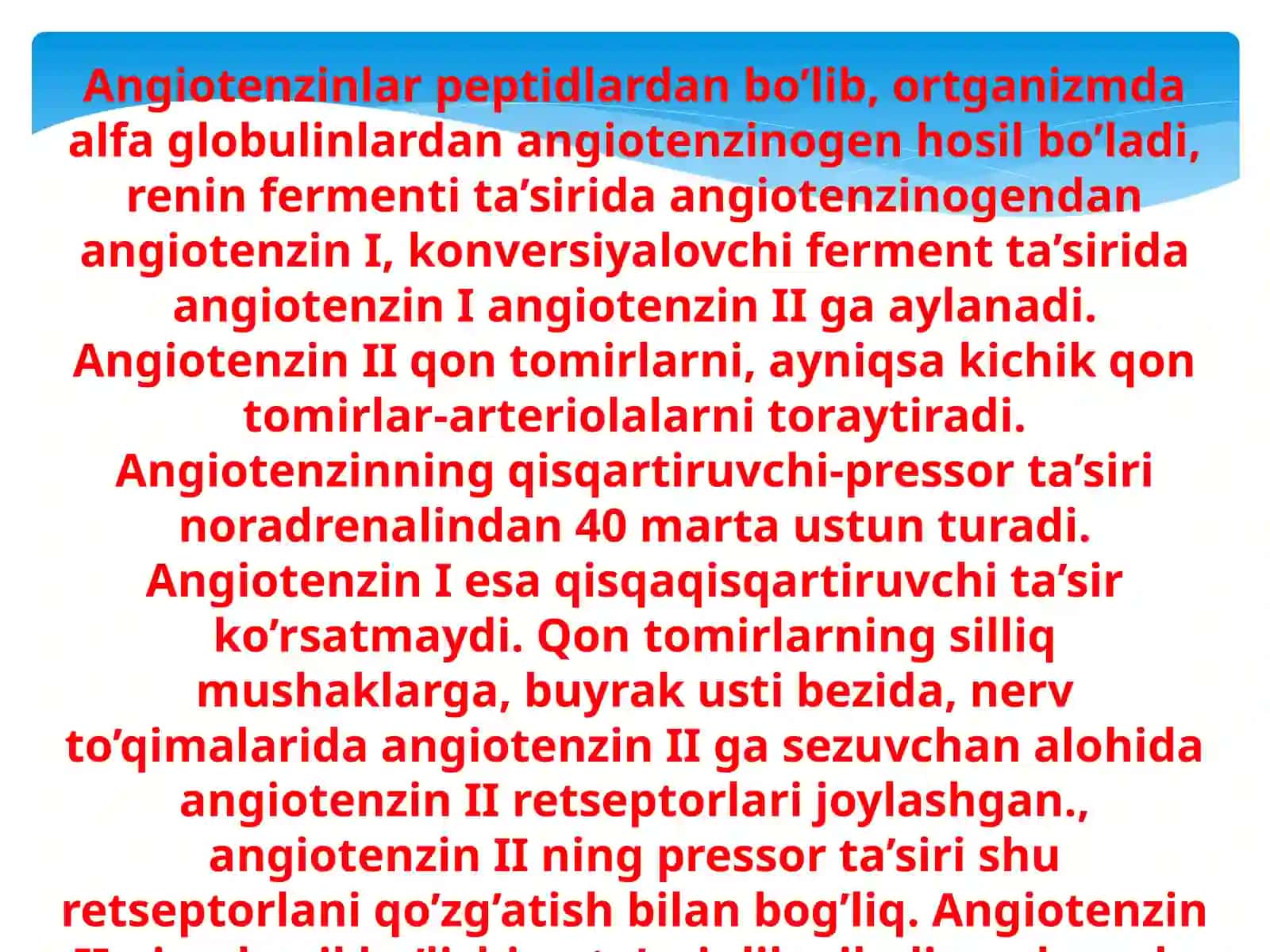 Renin-angiotenzin sistemasiga ta'sir etuvchi moddalar 2