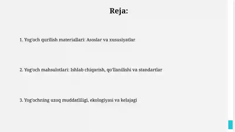 Yog'och qurilish materiallar va buyumlar 2