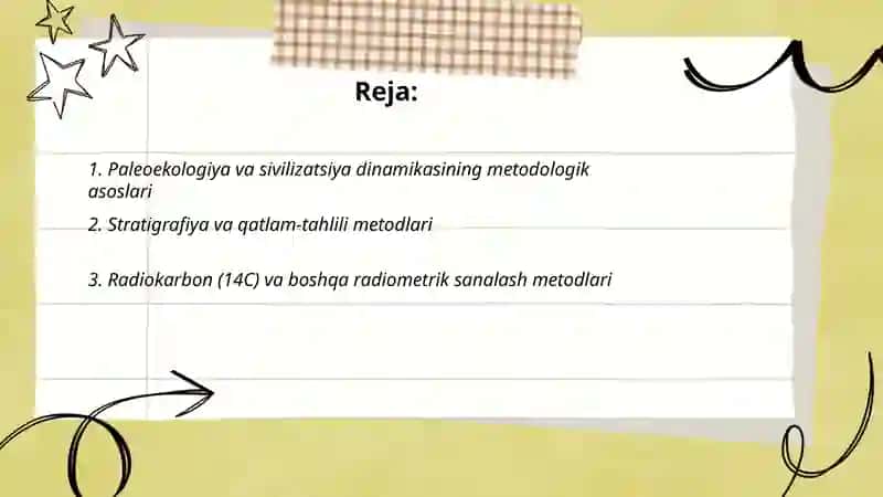 Paleoekologiya va sivilizatsiya dinamikasi fanining metodologiyasi 2