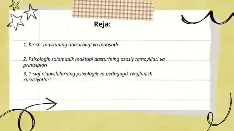 Psixologik salomatlik maktabi dasturi 2