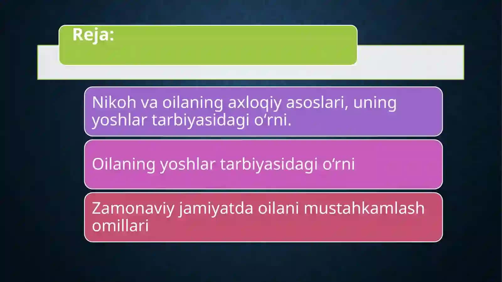 Nikoh va oila falsafa fanidan mustaqil ish 2