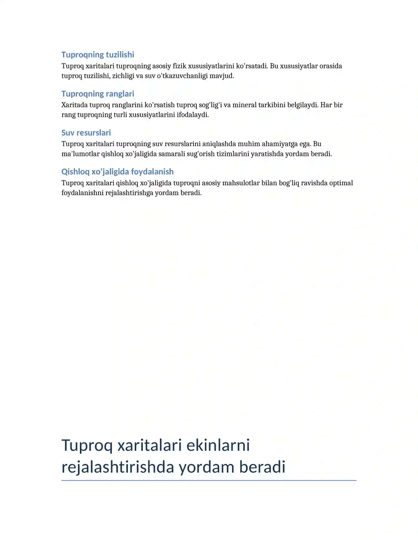 Tuproq xaritalari 2