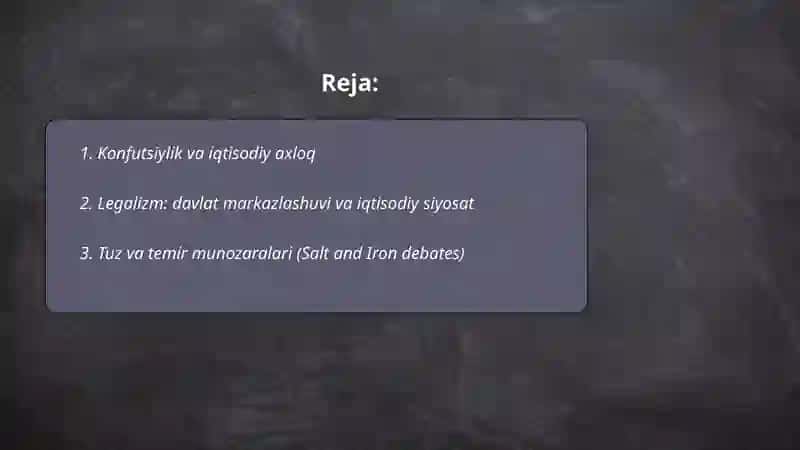 Qadimgi Xitoydagi iqtisodiy gʻoyalar 2