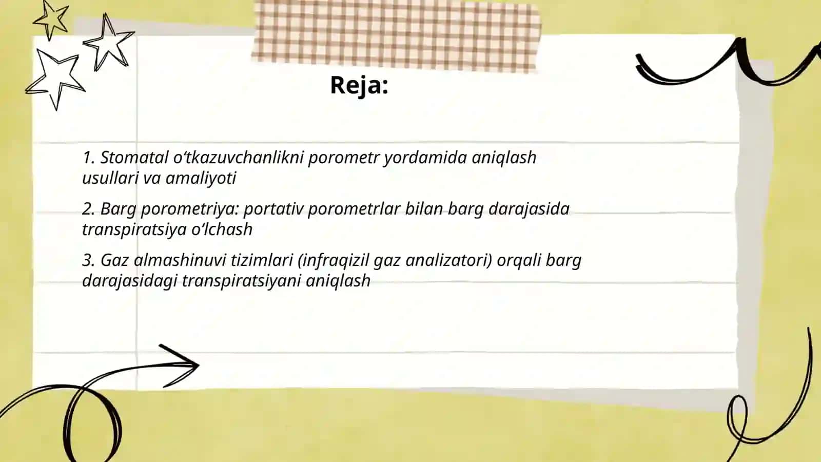 Barg porometriya: portativ porometrlar bilan barg darajasida transpiratsiya o‘lchash 2