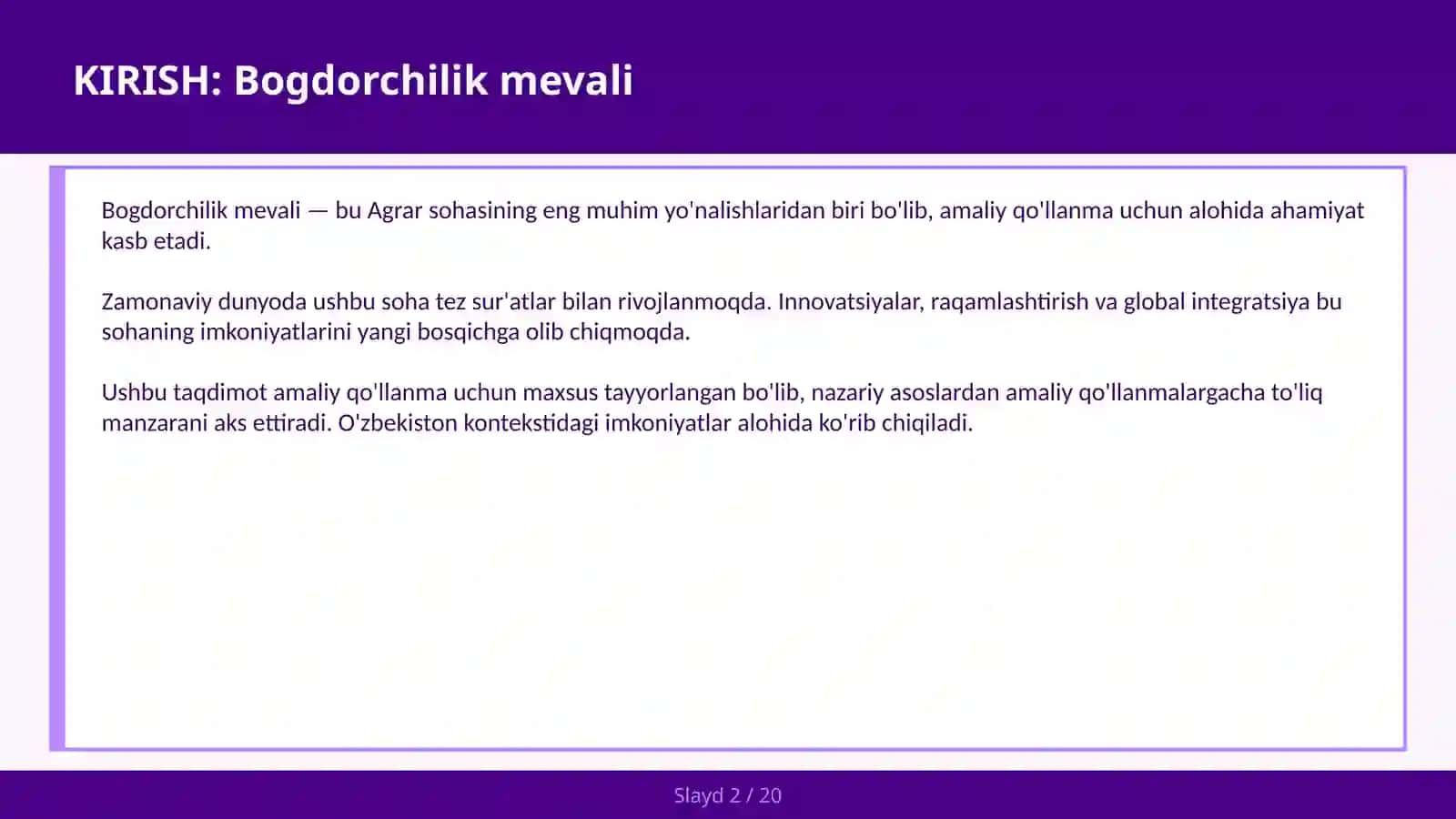 Bogdorchilik mevali 2
