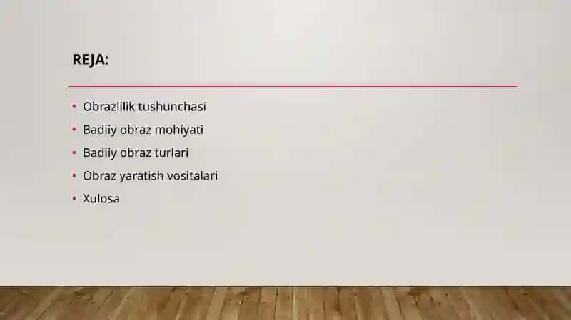 "Obrazlilik va badiiy obraz" taqdimot (slayd) 2