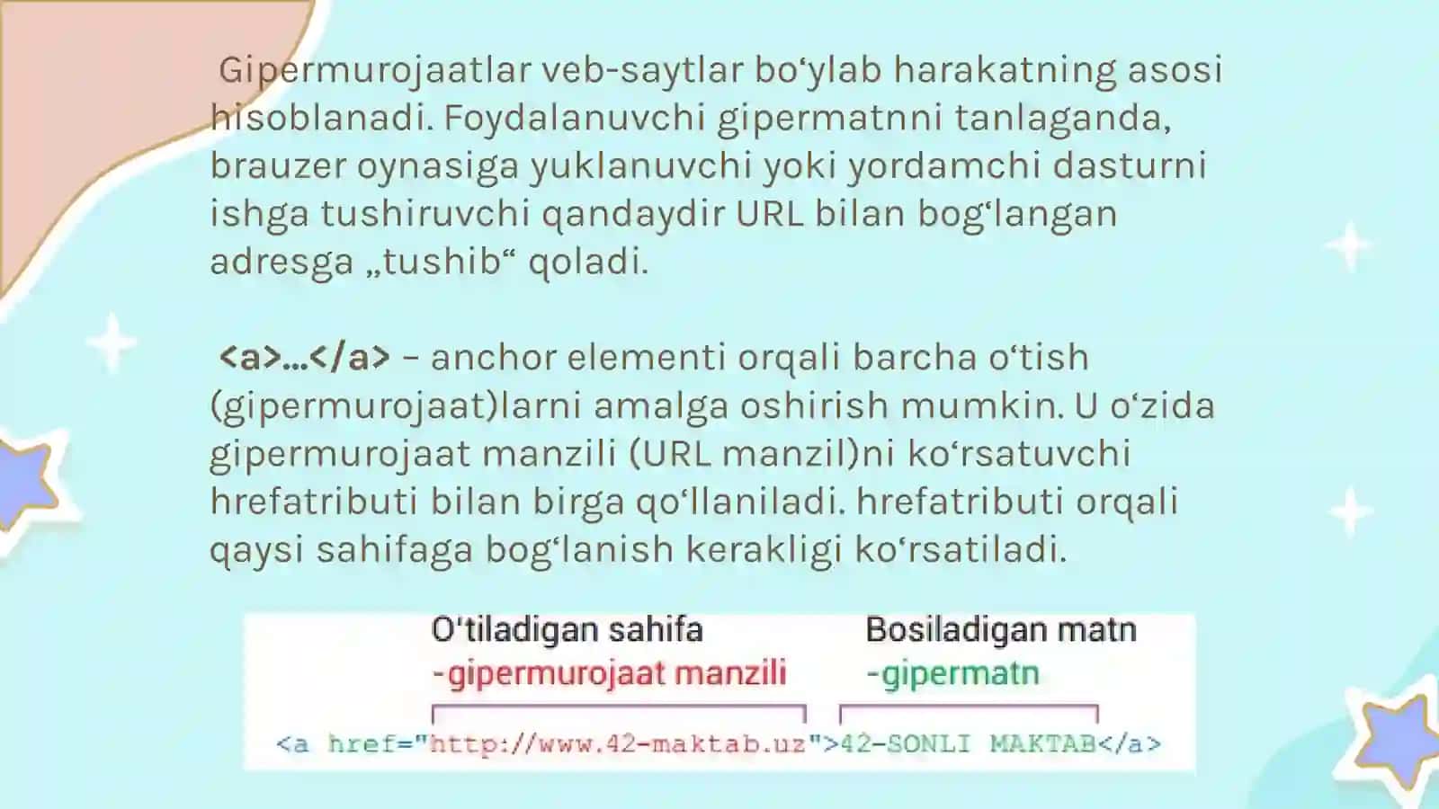 Gipermurojaat va iframe joylashtirish 2