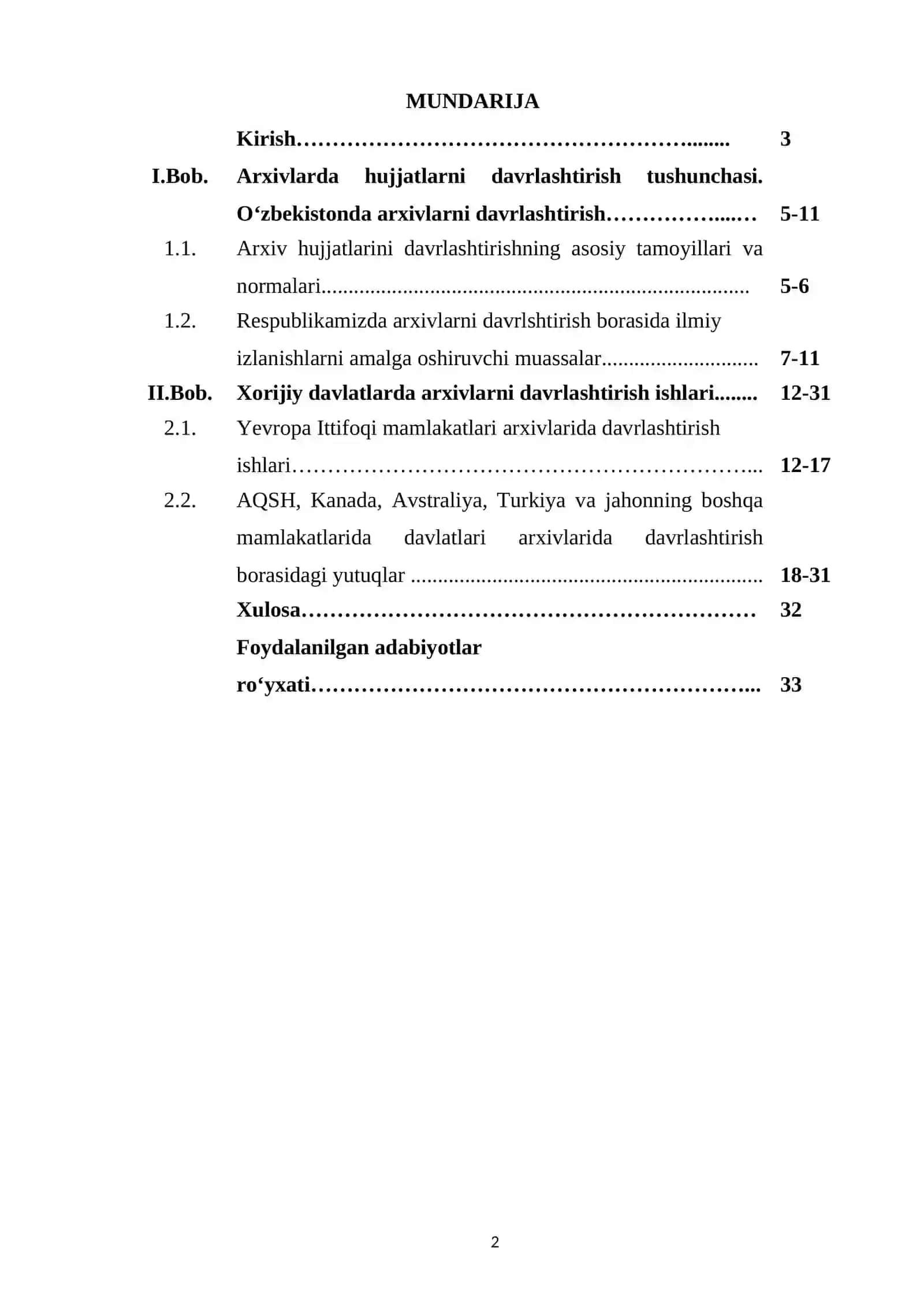 Arxivlarni davrlashtirish muammolari 2