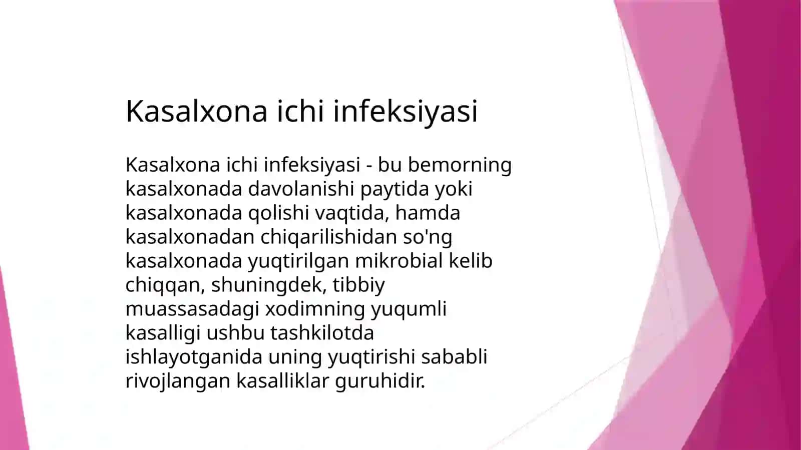 Kasalxonaichiinfeksiyasi 2
