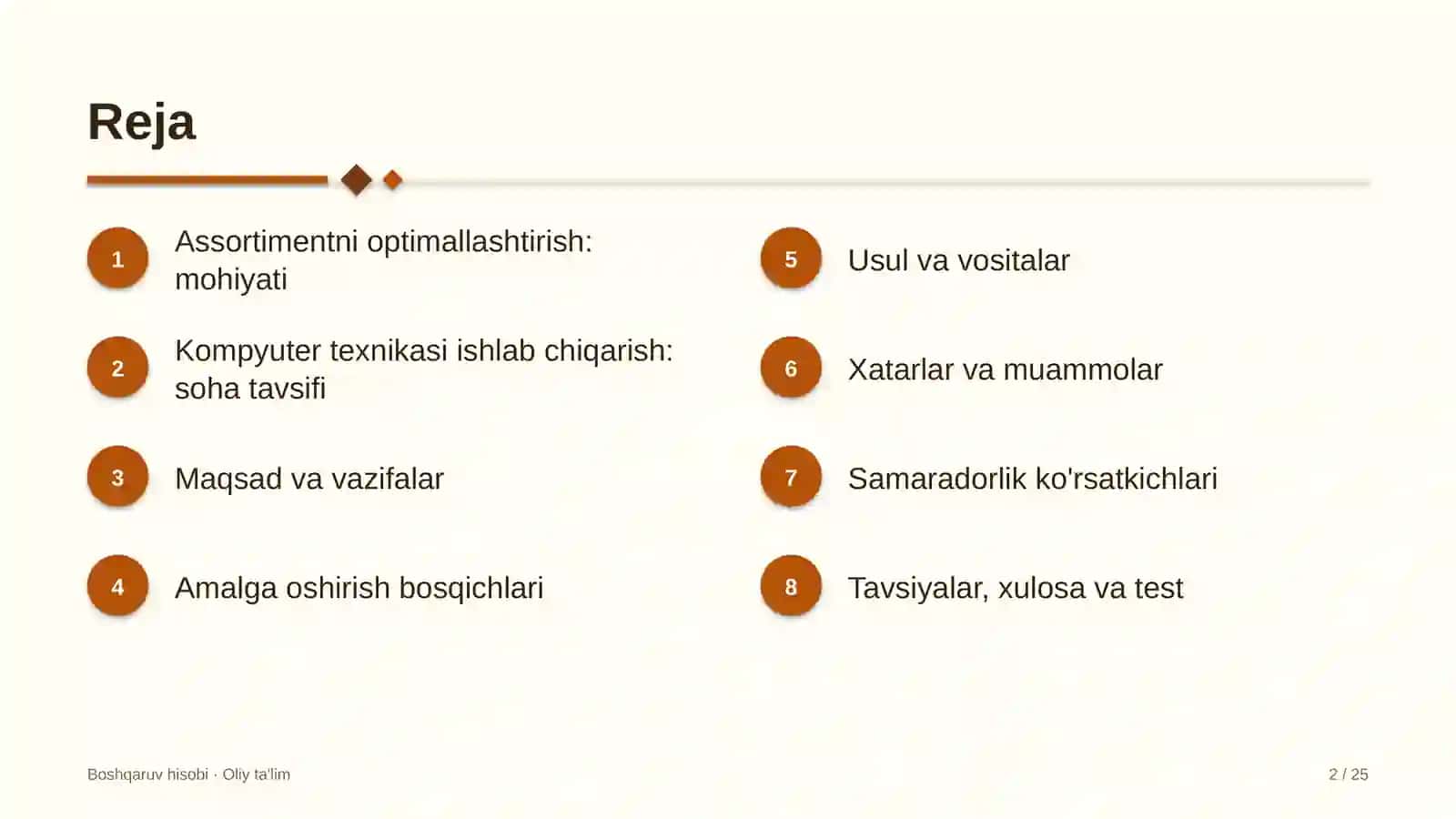 Kompyuter texnikasi ishlab chiqarishda mahsulot assortimentini optimallashtirish 2