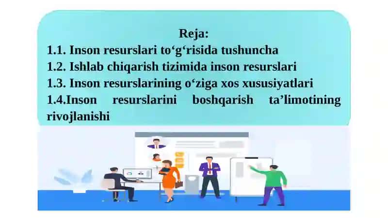 Inson resurslari va ularning boshqarilishi 2