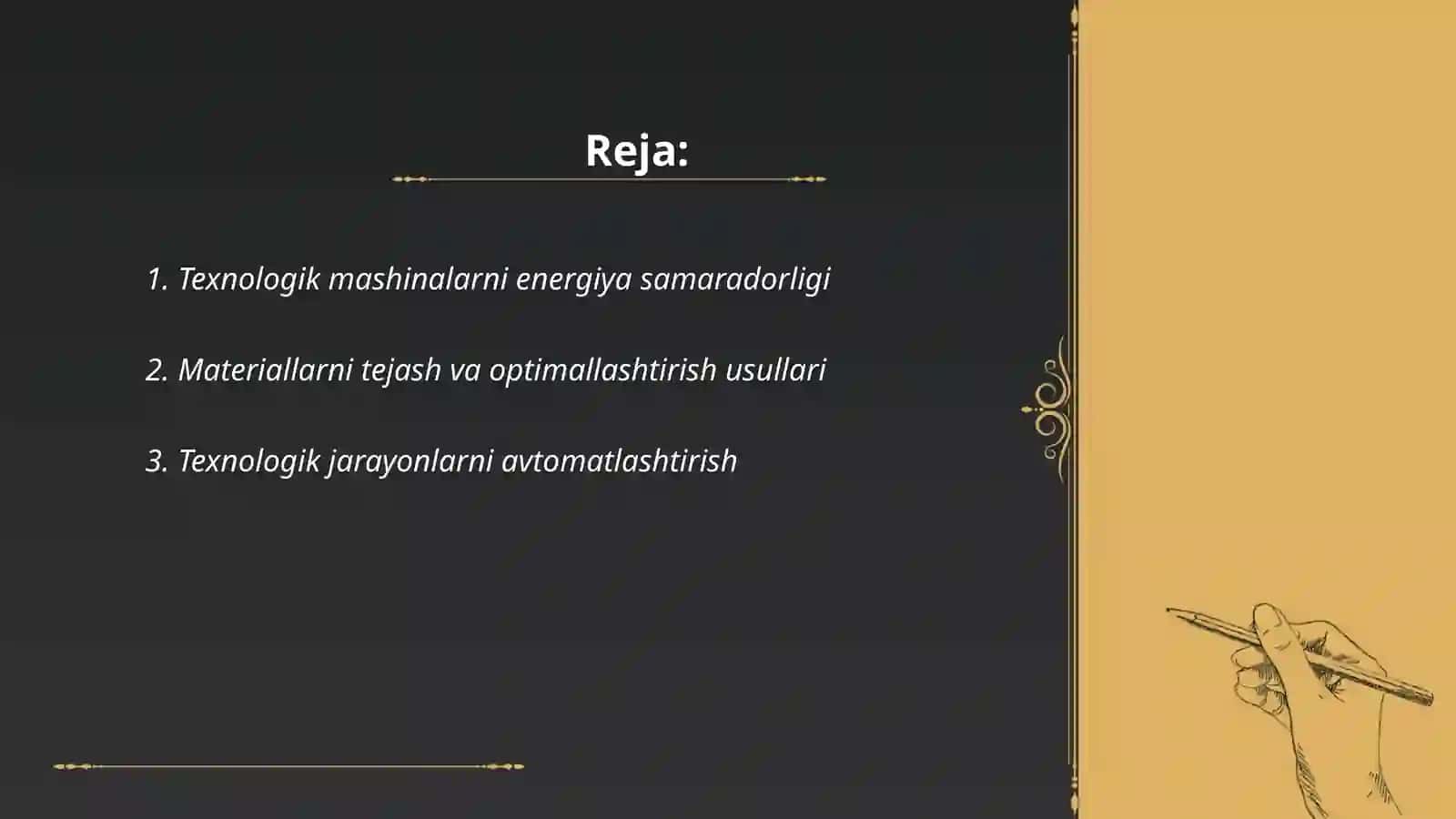 Texnologik Mashinalarni konstruktiv va texnologik takomillashtirish asosiy ko'rsatkichlari 2