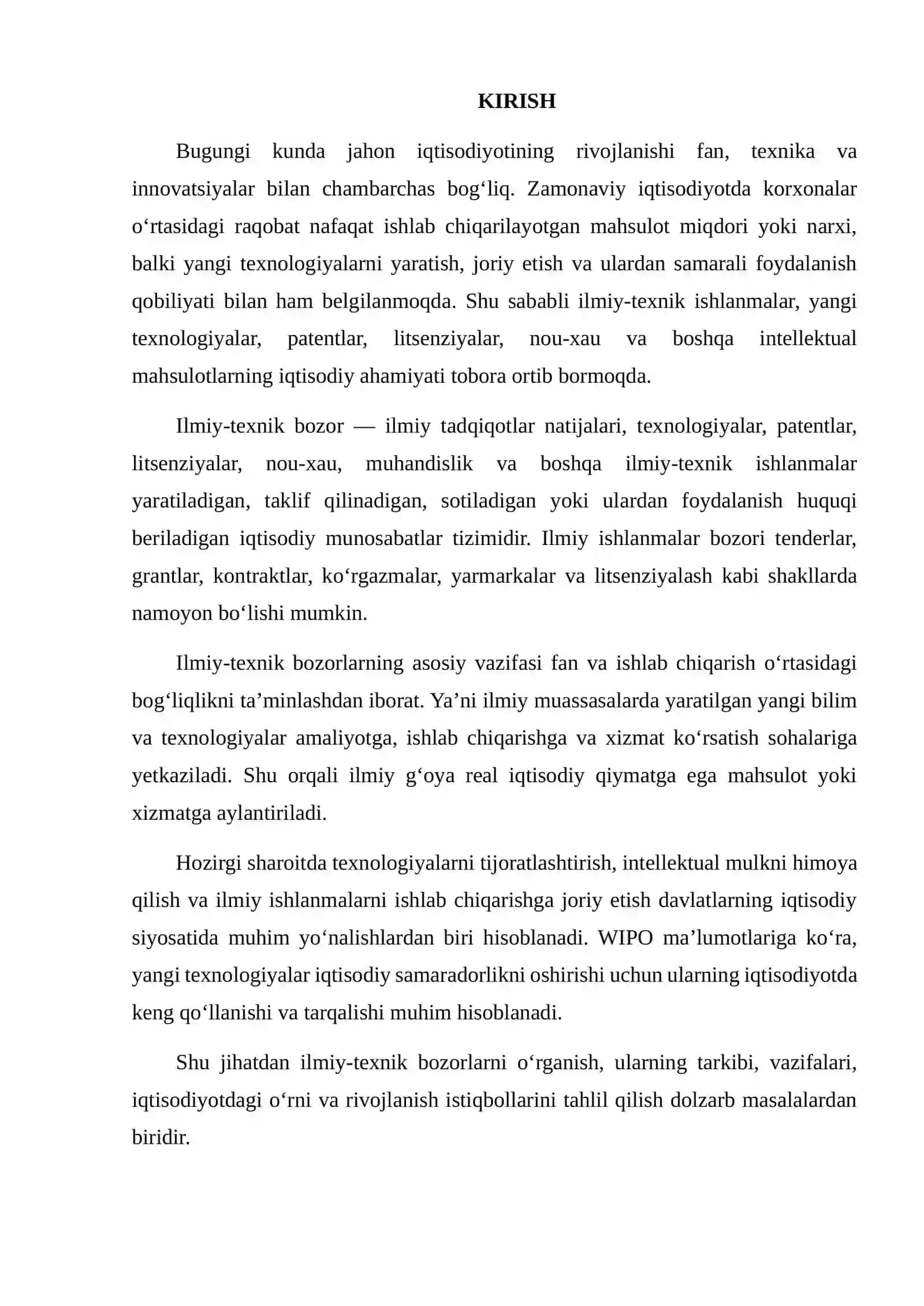 ILMIY-TEXNIK BOZORLAR VA ULARNING AHAMIYATI 2