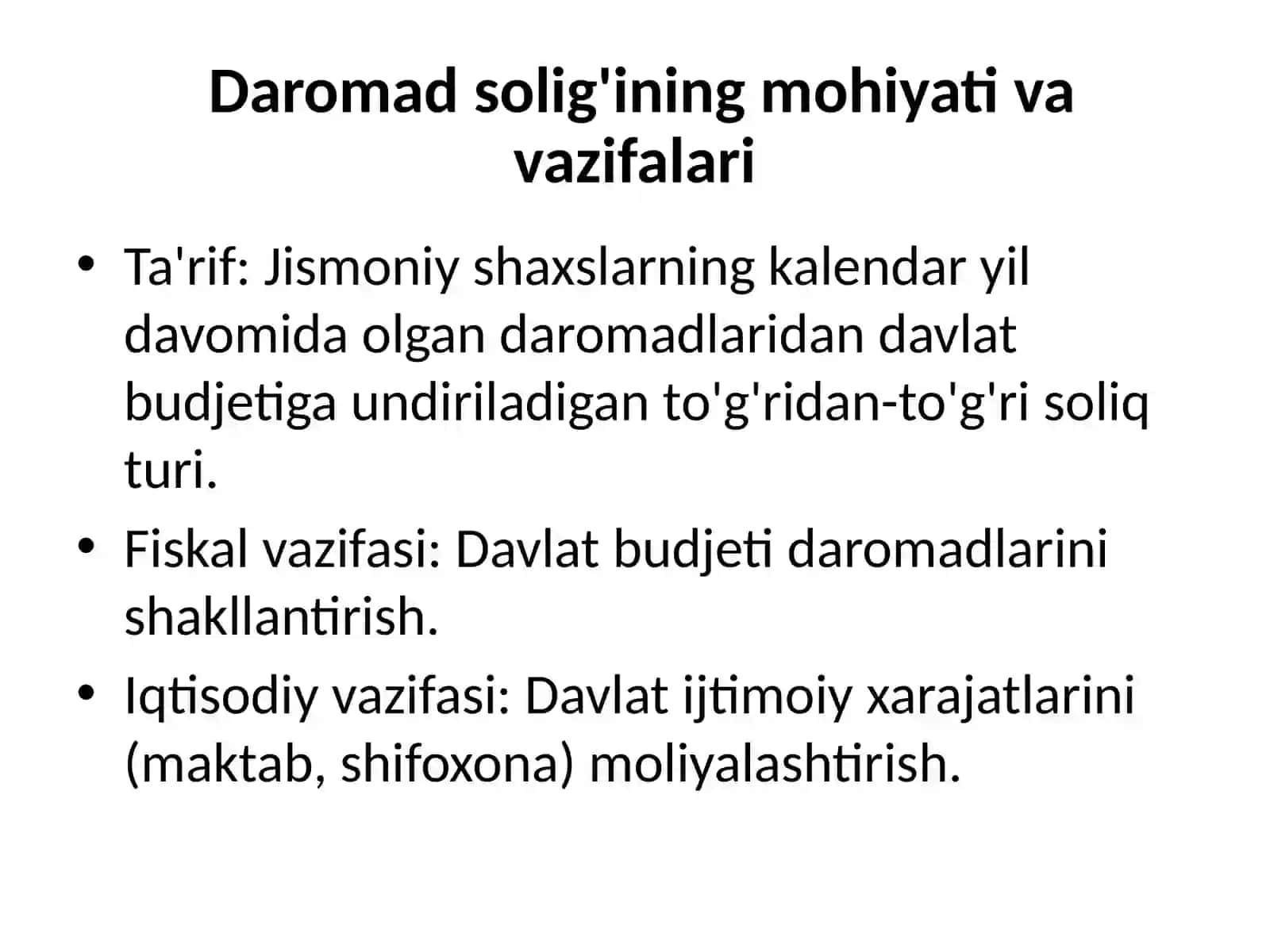 Daromad solig'i 2