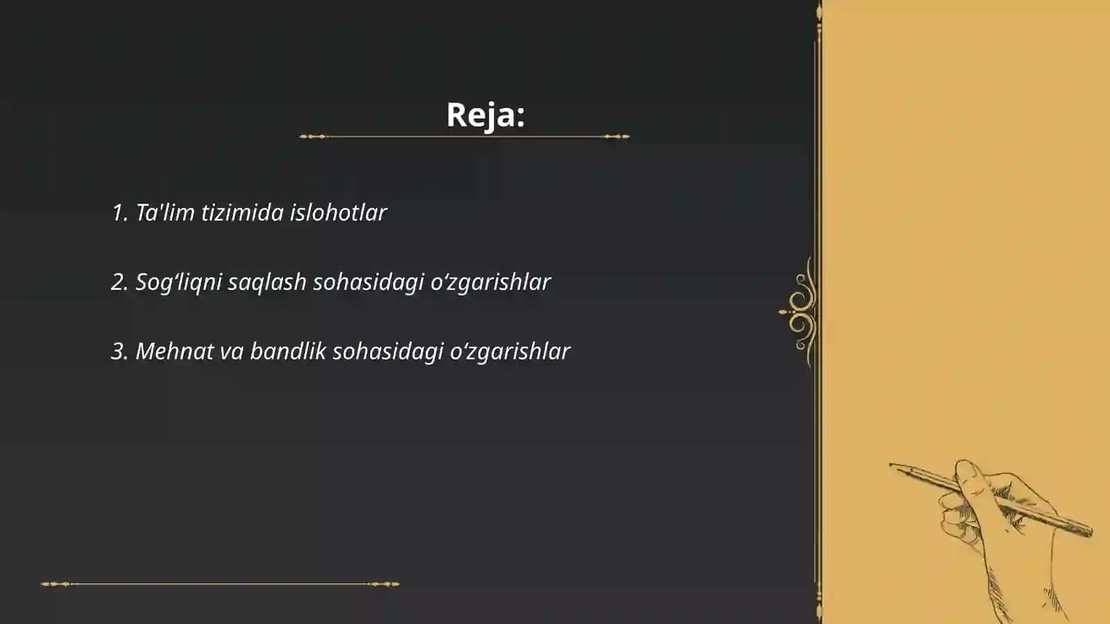 Oʻzbekiston Respublikasida ijtimoiy oʻzgarishlar 2