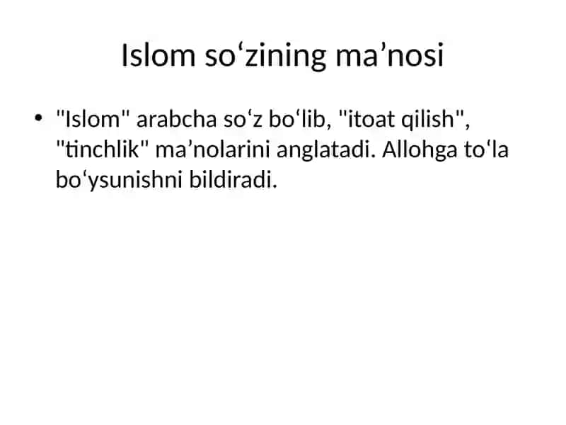 Islom dini tarixi 2