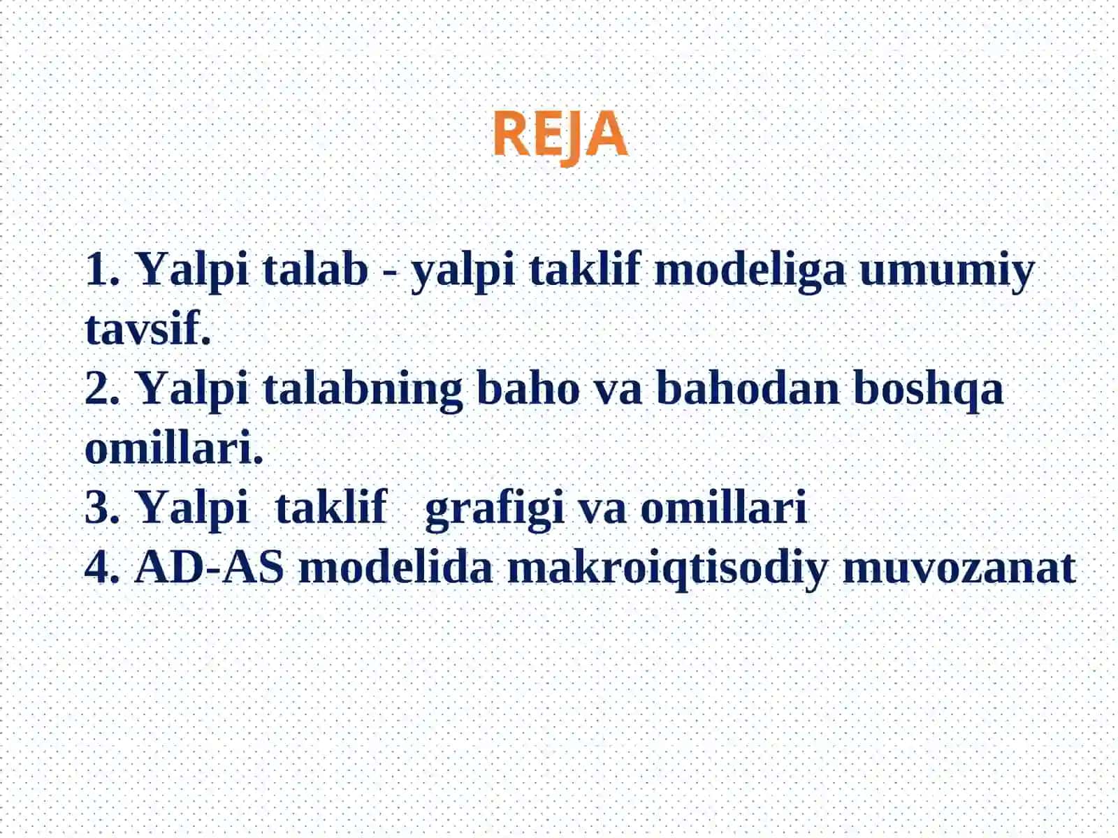 Yalpi Talab va Yalpi Taklif Modeli 2