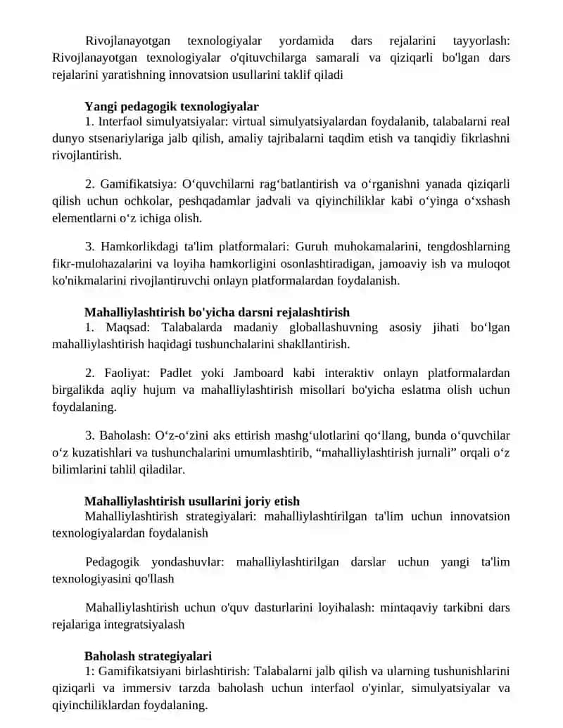 Loklash Mavzusiga Yangi Ped Texnologiyalardan Foydalanib Dars Ishlama Tayyorlash 2