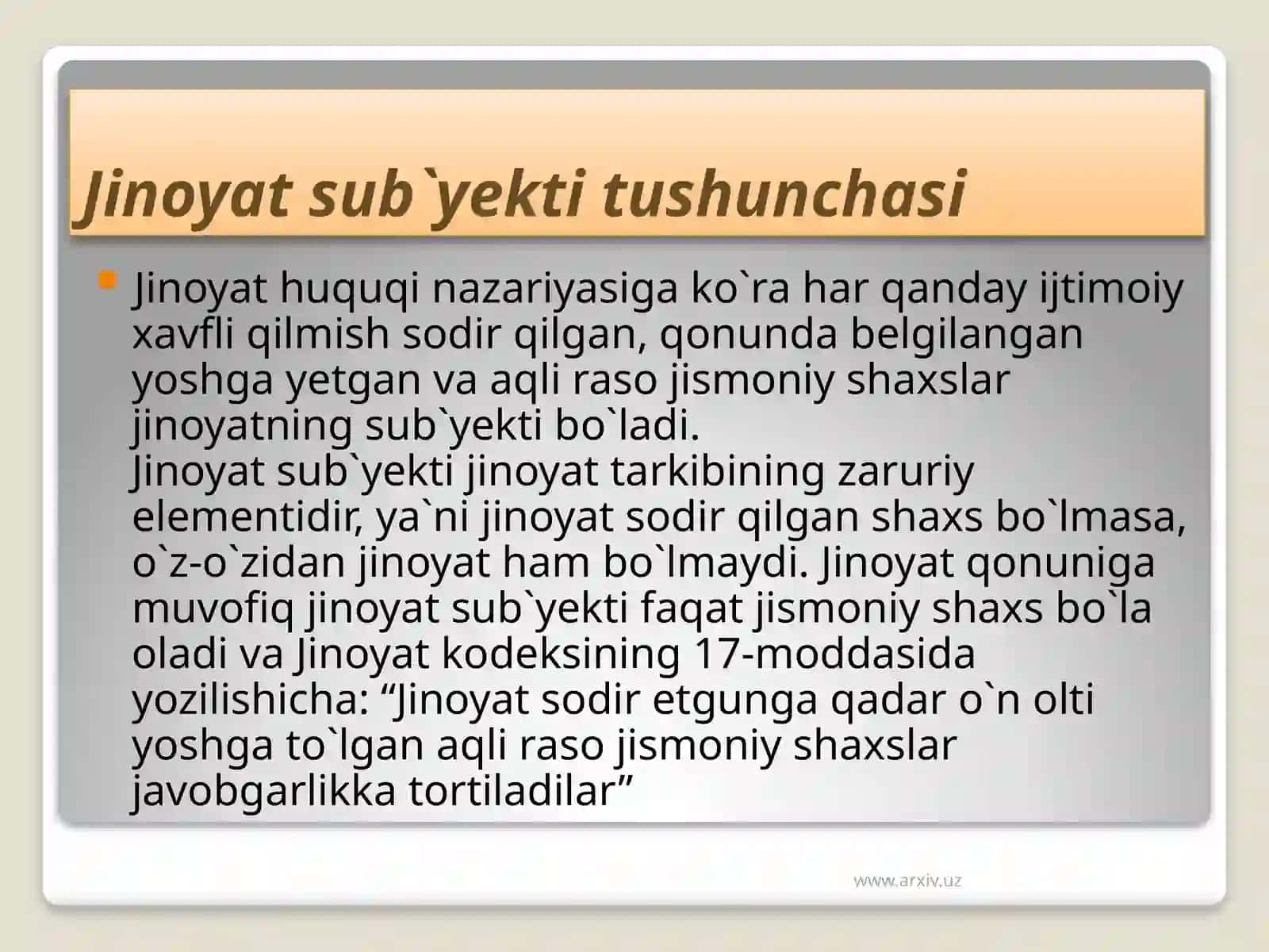 Jinoyatmaxsus sub’yekti 2