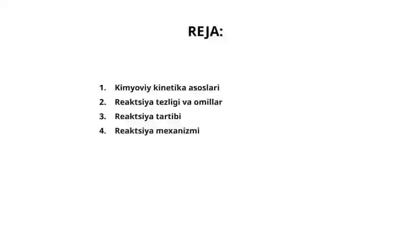 Kimyoviy kinetika va muvozanat 2