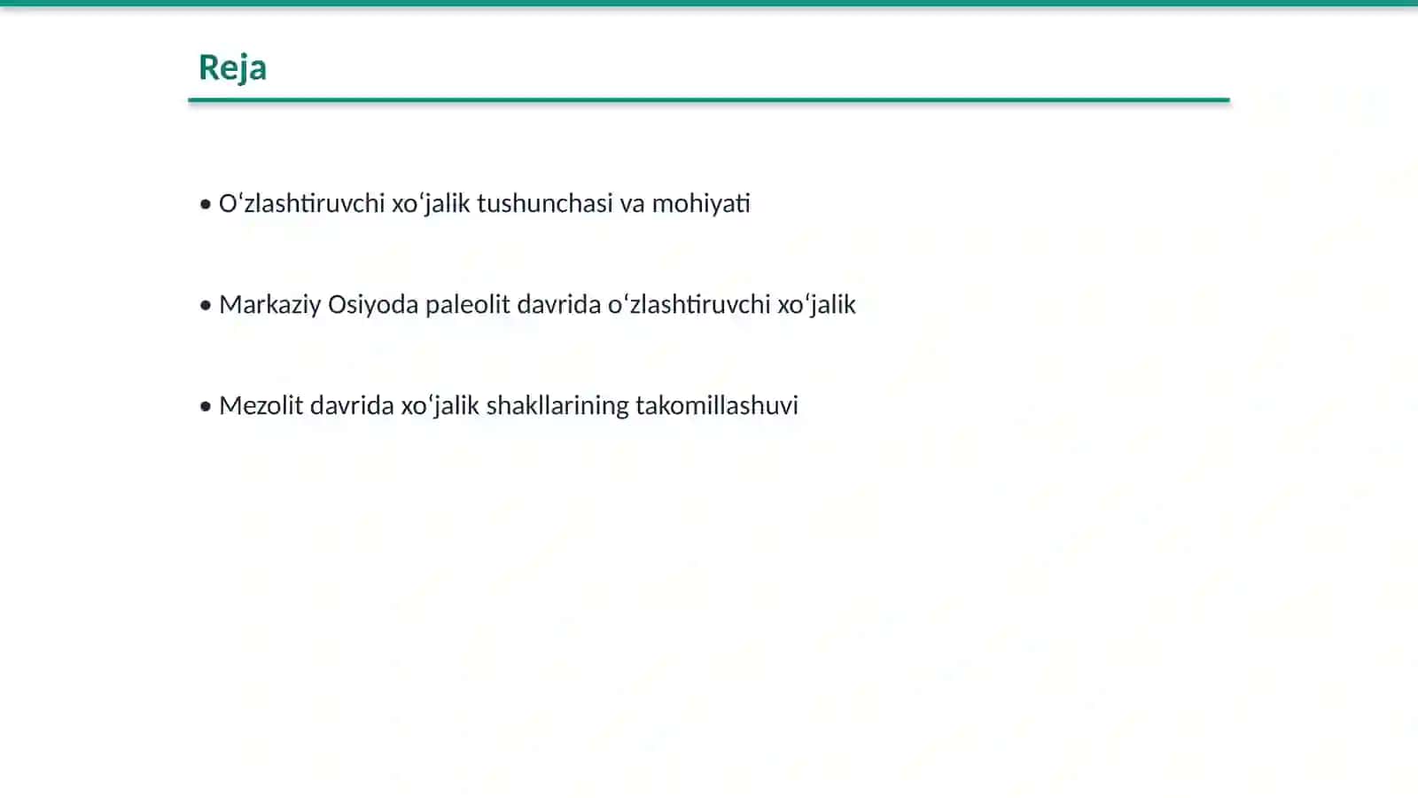 Markaziy Osiyo xalqlarining o‘zlashtiruvchi xo‘jalik shaklidagi madaniyatlari 2