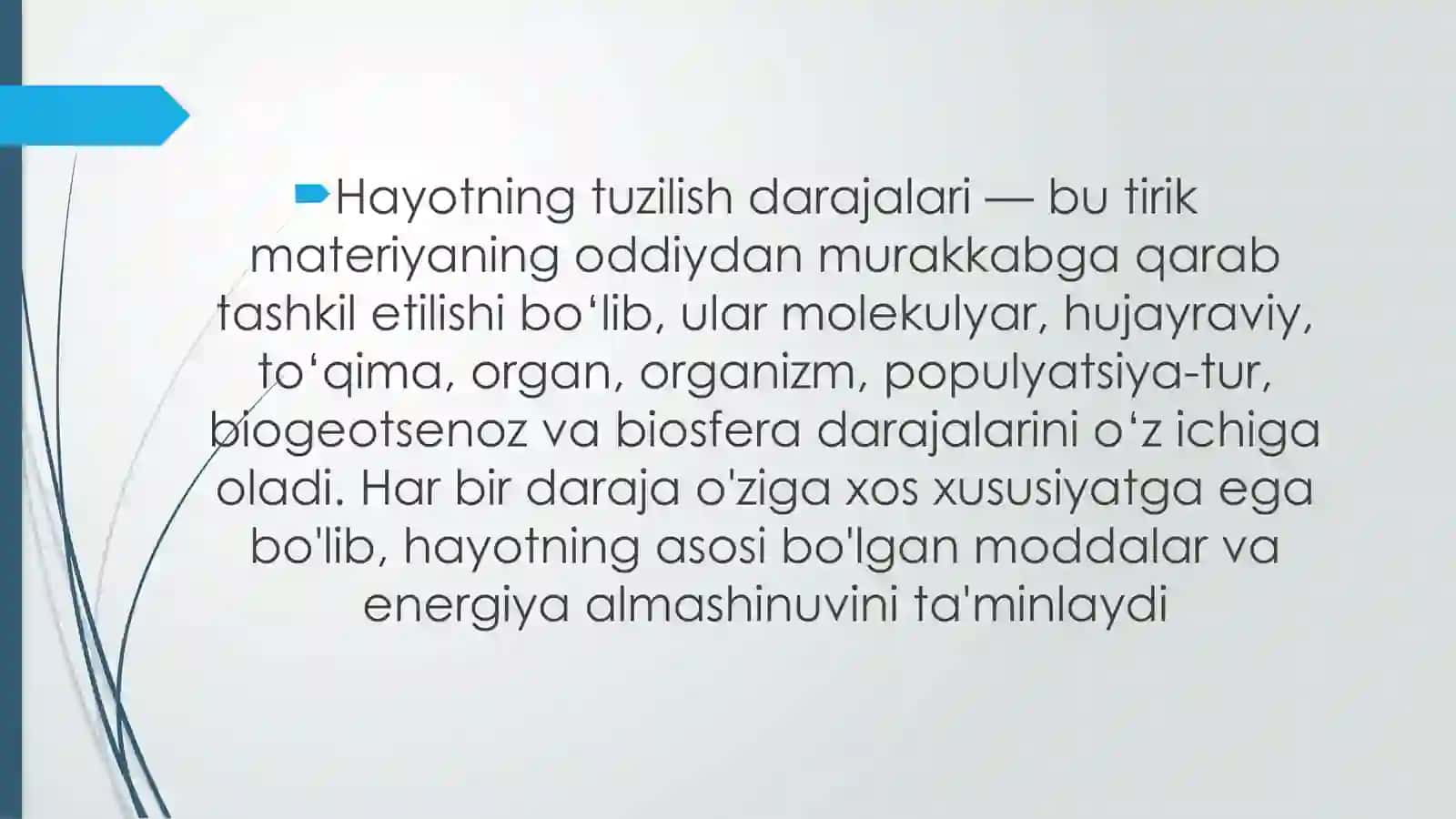 Biologiya–tirik organizmlar haqidagi fan 2