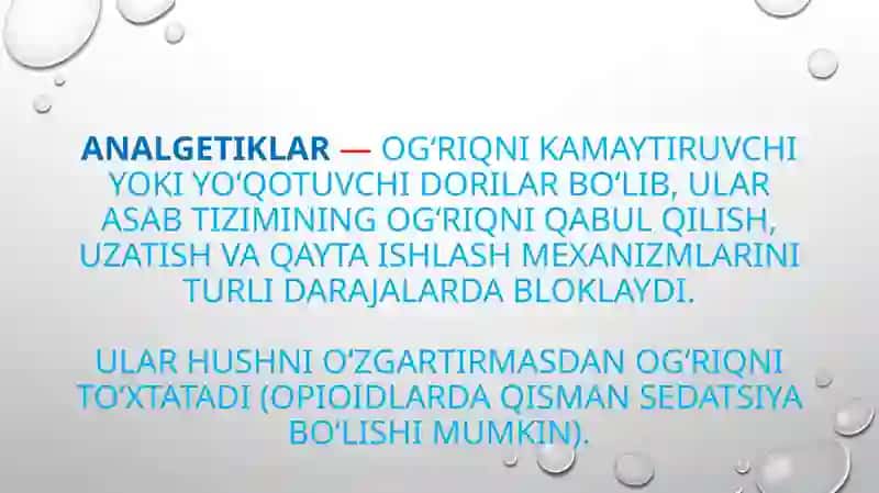 ANALGETIKLAR 2