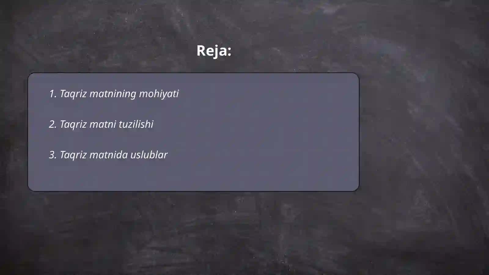 Taqriz matni 2