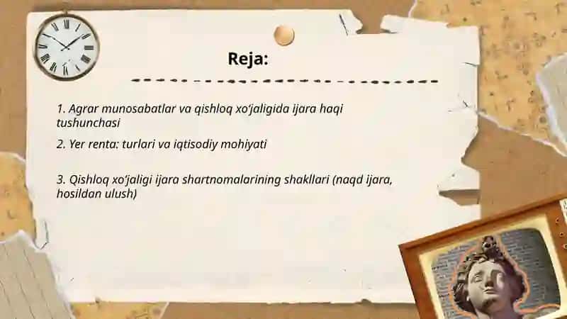 Agrar munosabatlar va qishloq xo‘jaligida ijara haqi tushunchasi 2
