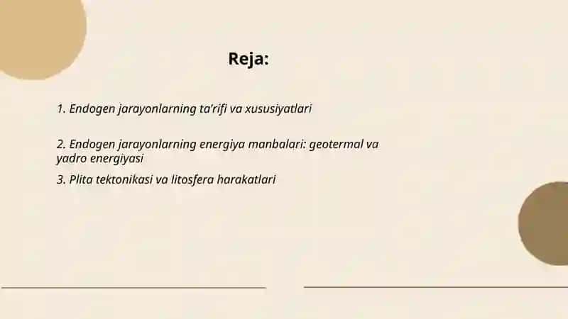 Endogen jarayonlar 2