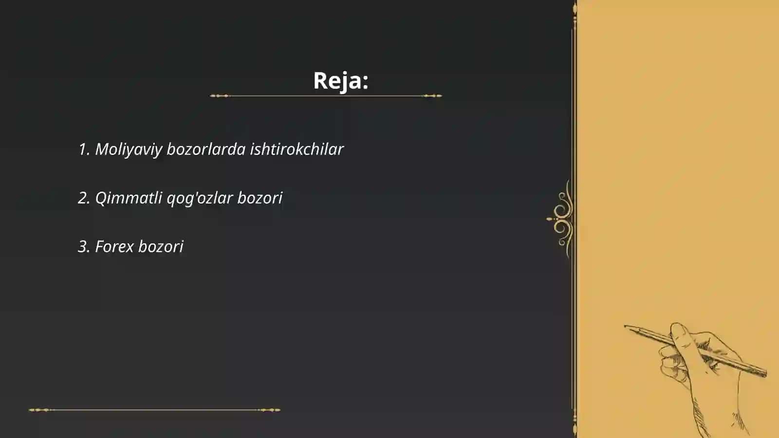 Moliyaviy bozorlar 2
