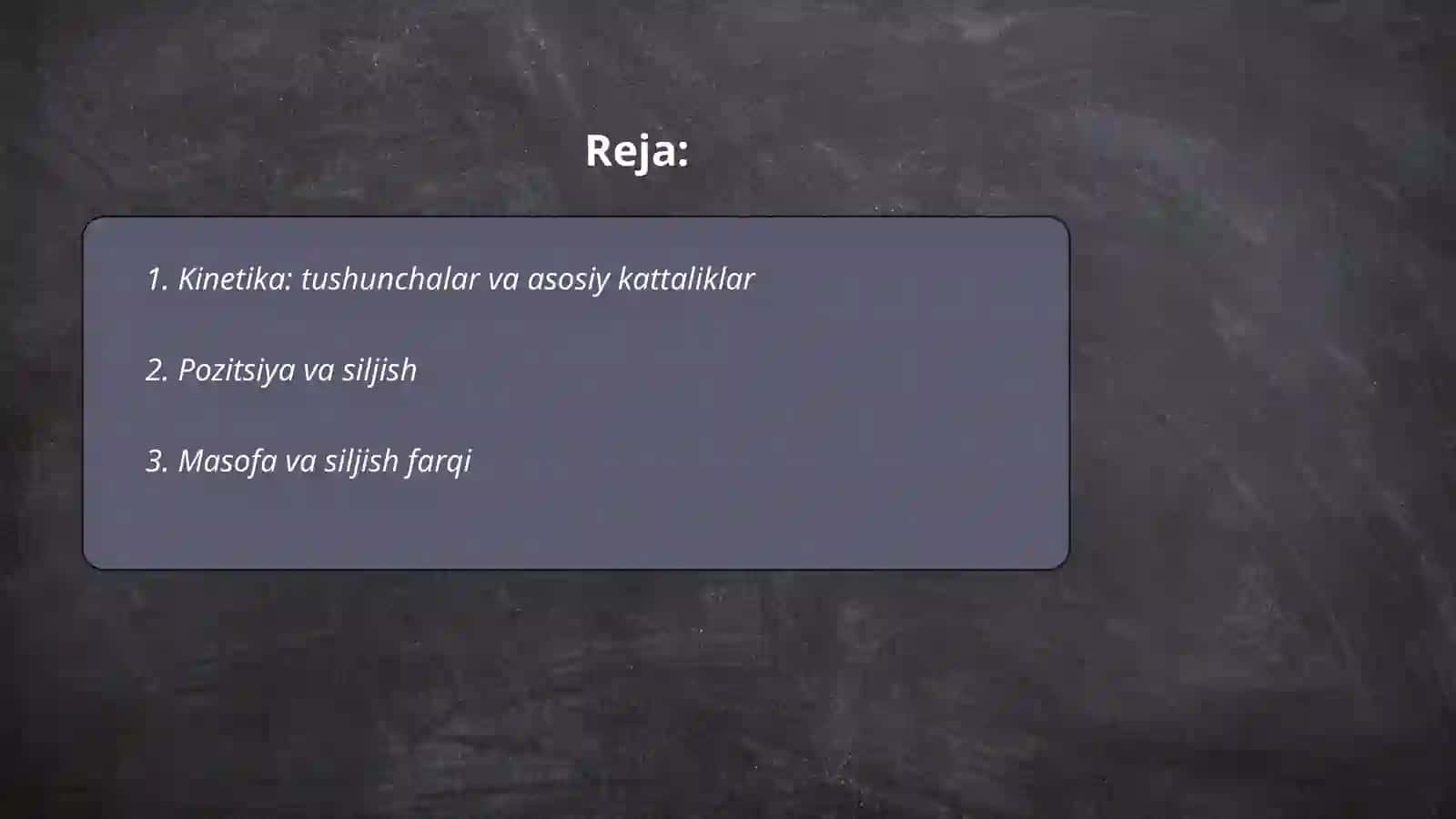Fizika kinetika mavzusi 2