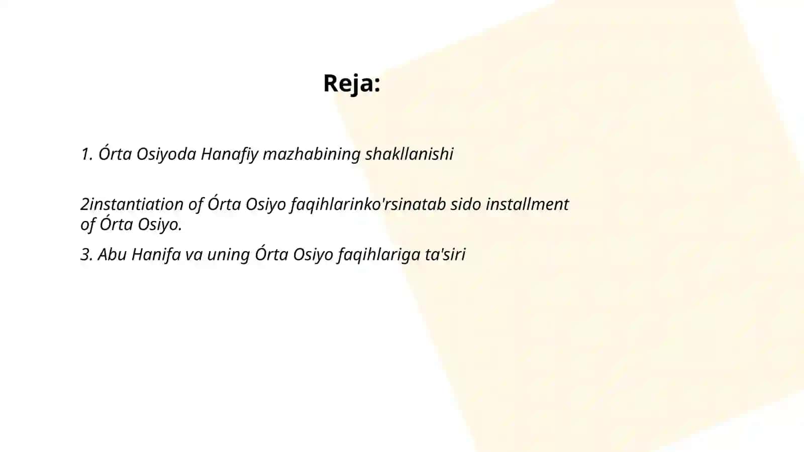 Hanafiy mazhabi rivojida Órta Osiyo faqixlarining roliva hissasi 2