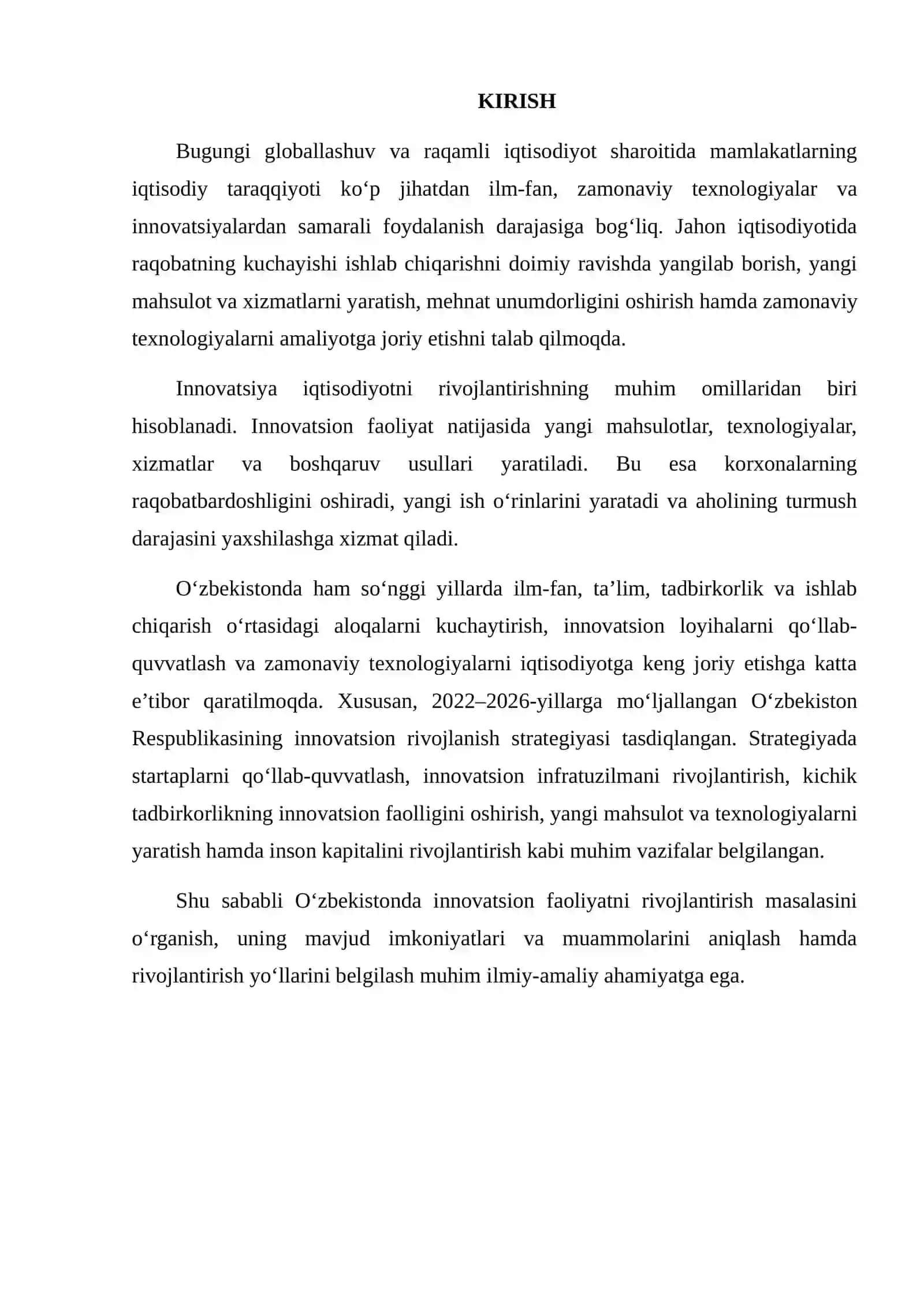 Innovatsion faoliyatni rivojlantirish 2